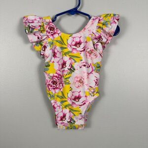 Posh Peanut Baby Girl 12-18 Months Floral Swimsuit Swim Ruffle Beach